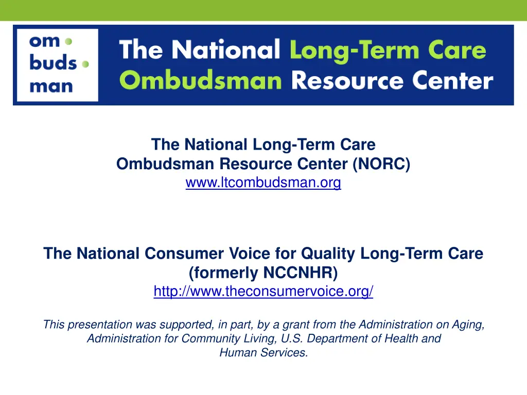 the national long term care ombudsman resource