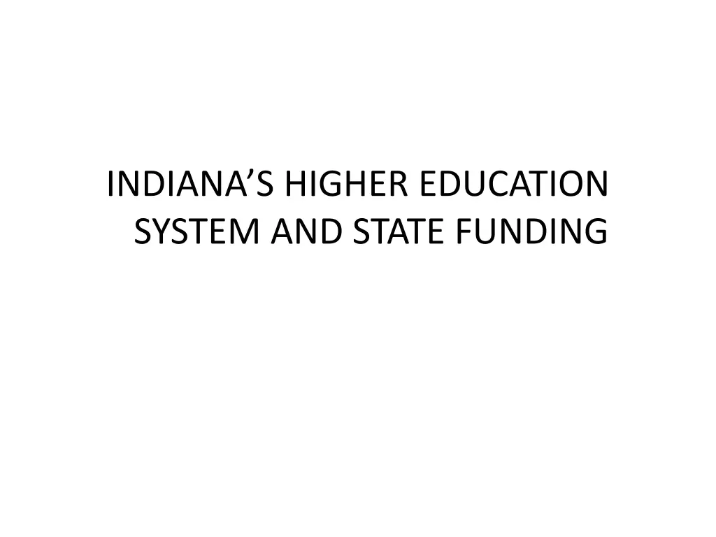 indiana s higher education system and state