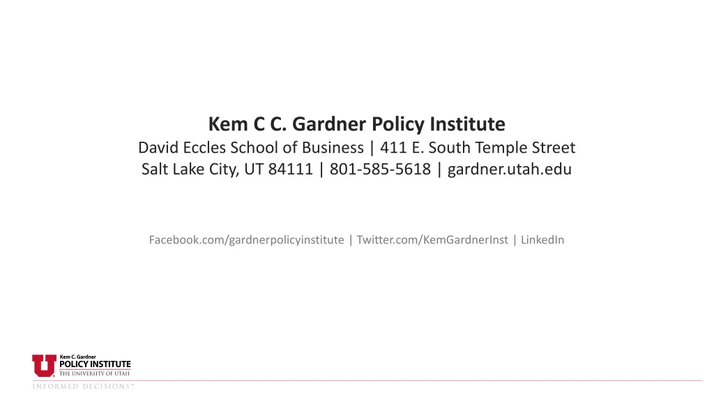 kem c c gardner policy institute david eccles