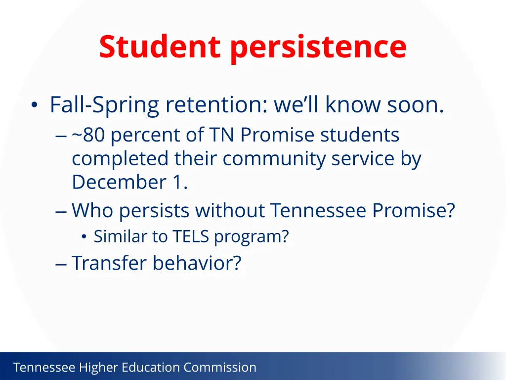 student persistence