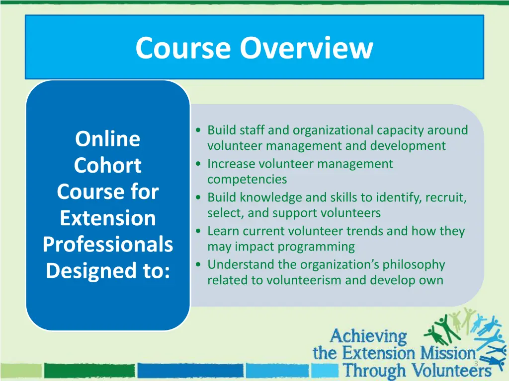 course overview