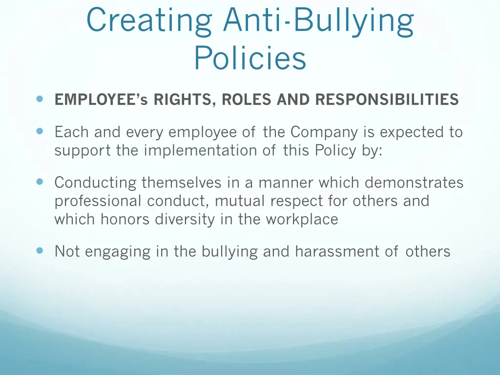 creating anti bullying policies 5