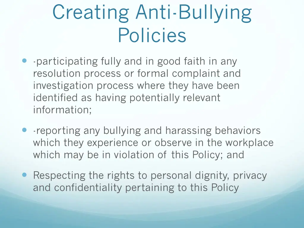 creating anti bullying policies 6