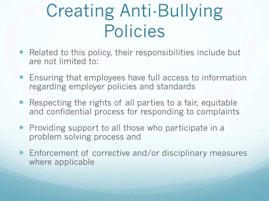 creating anti bullying policies 8