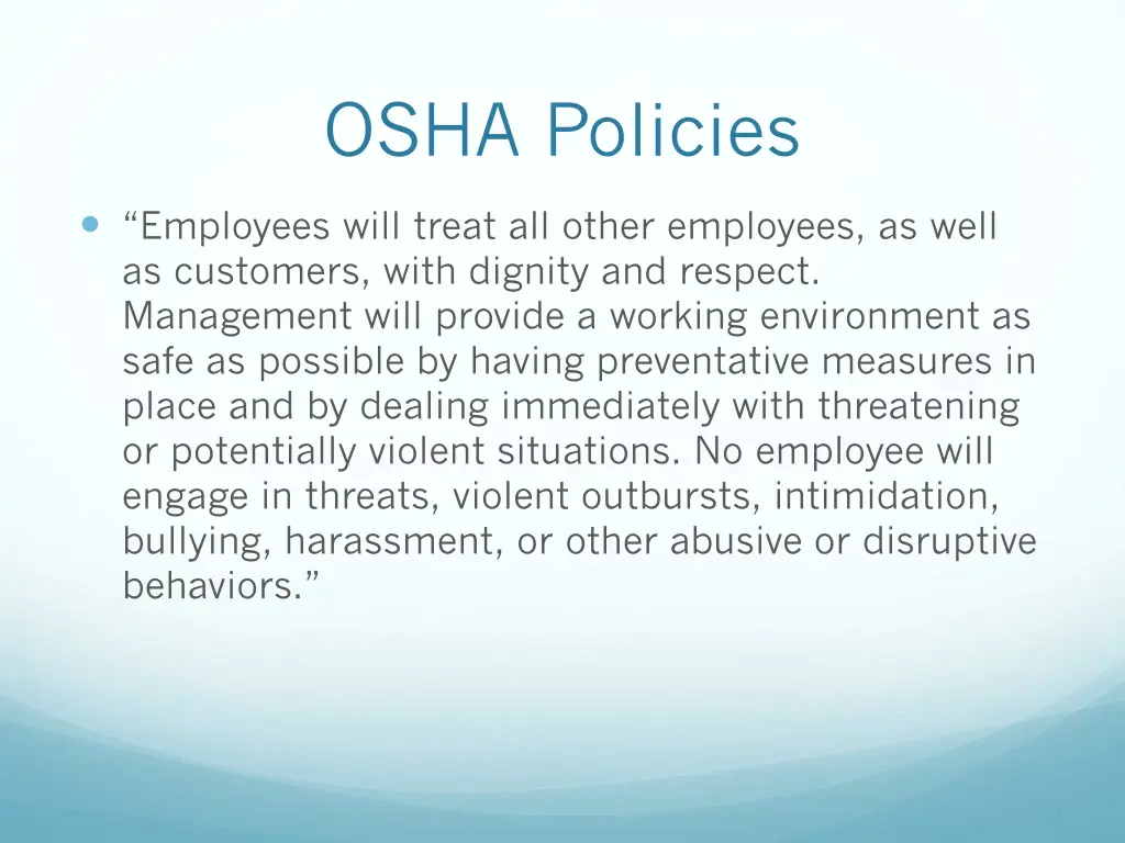 osha policies 1