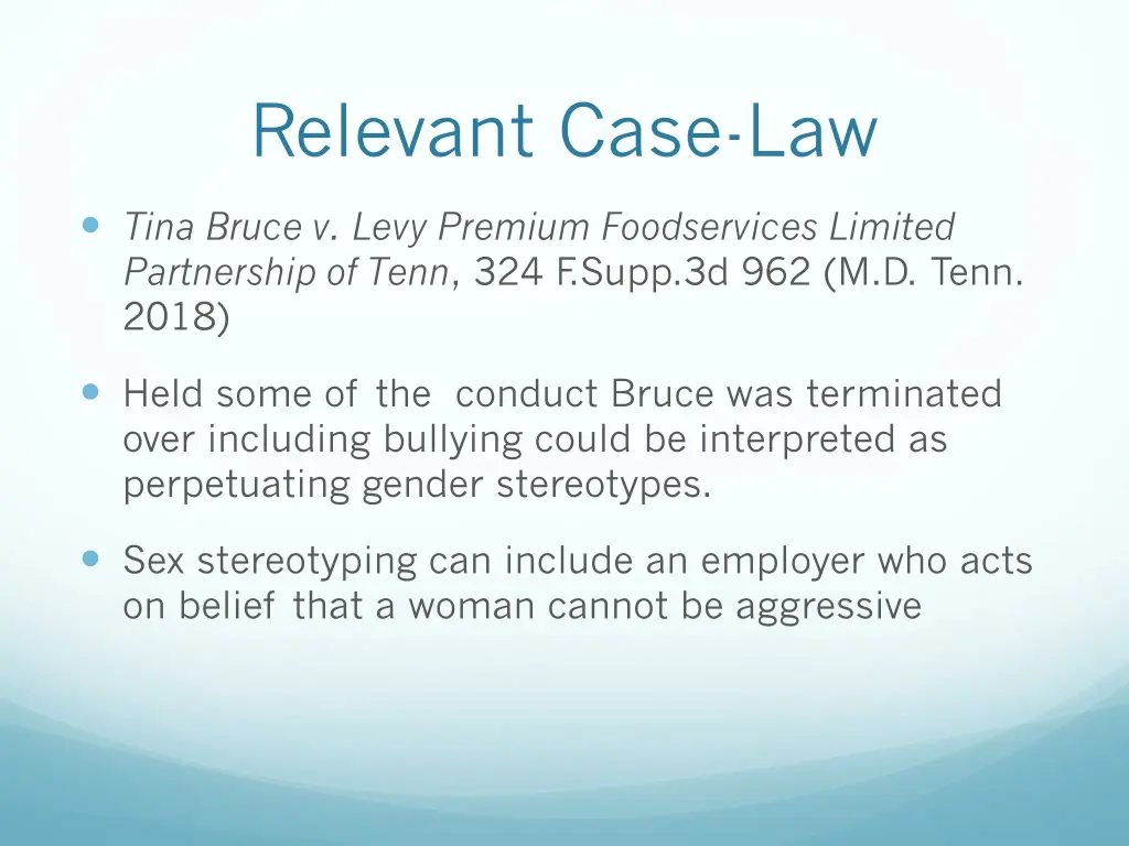 relevant case law 1