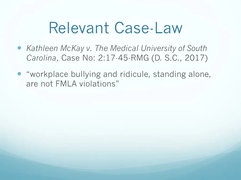 relevant case law 11