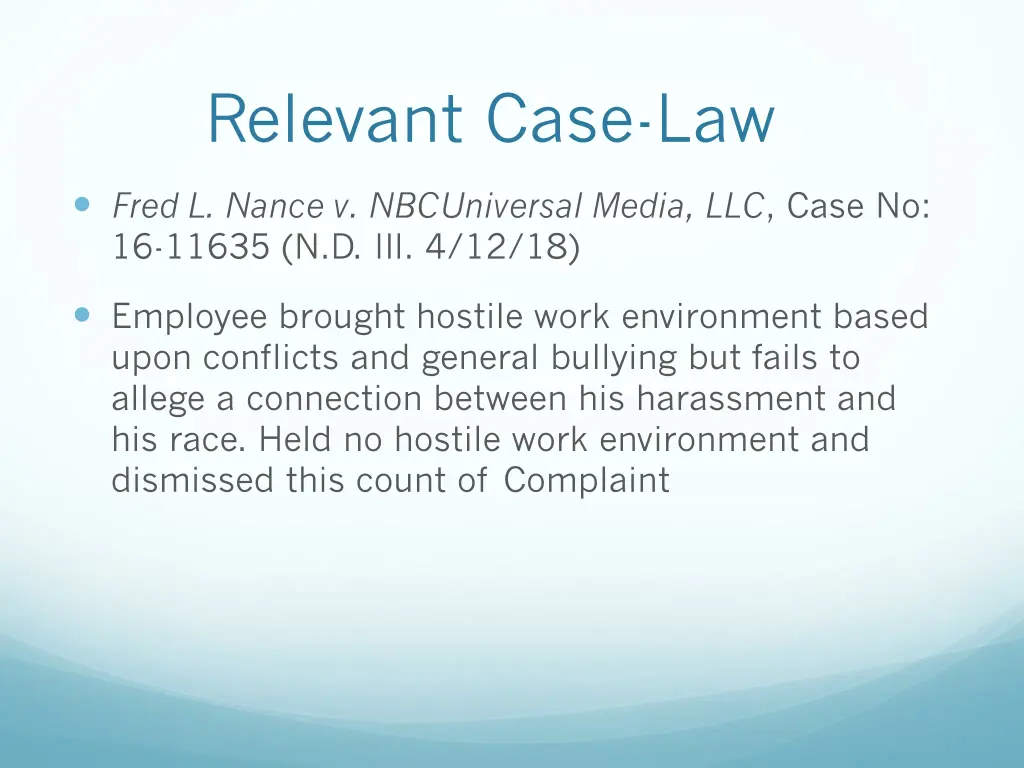 relevant case law 12