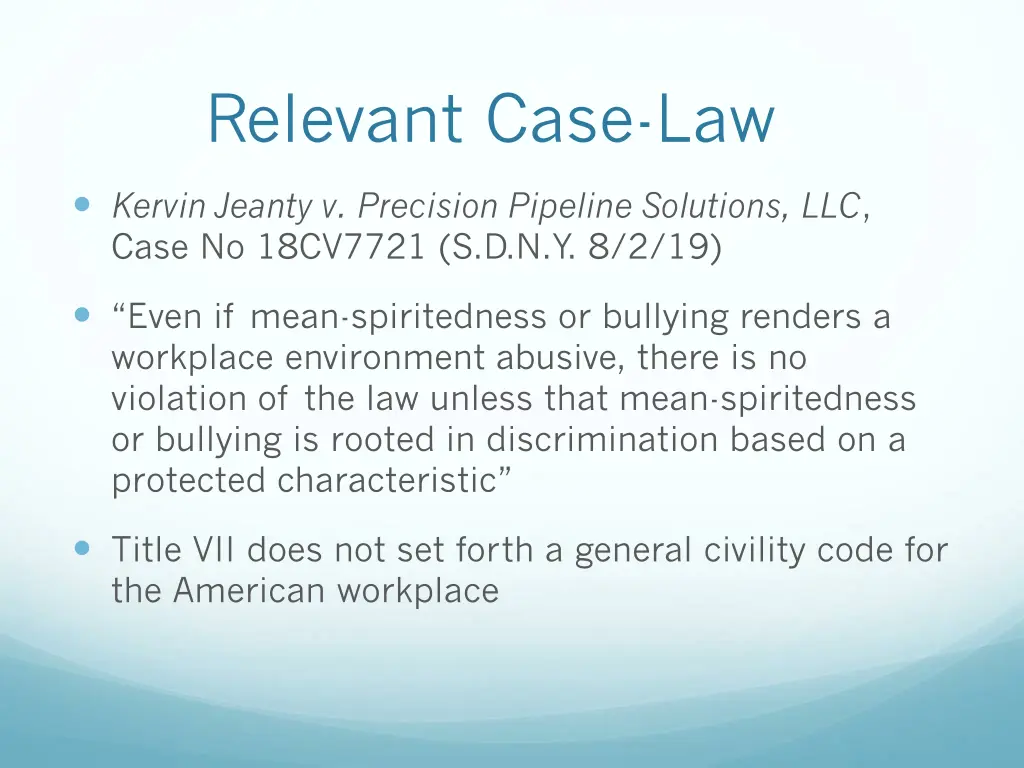 relevant case law 13