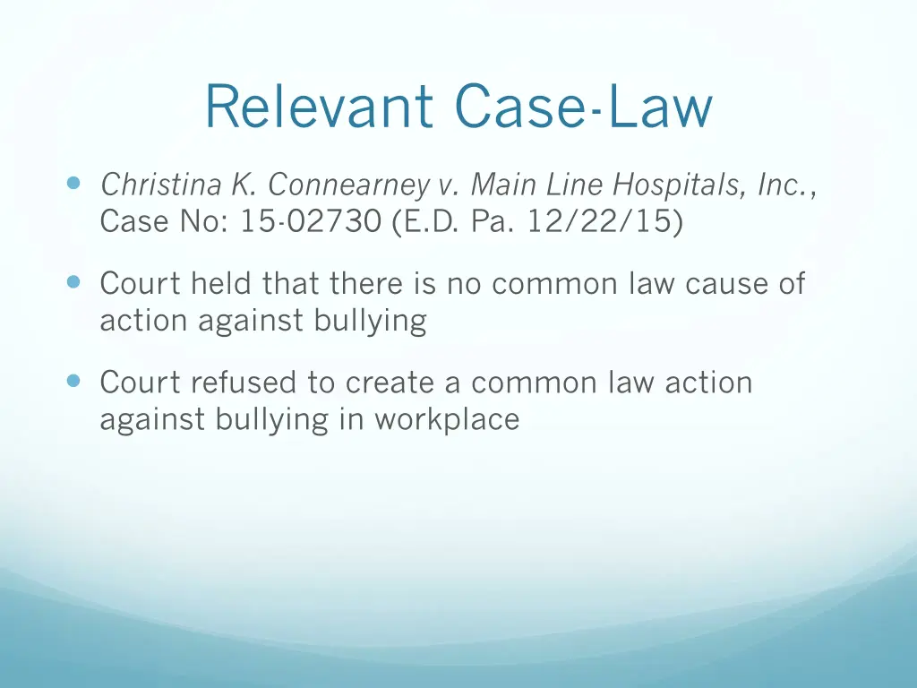 relevant case law 14