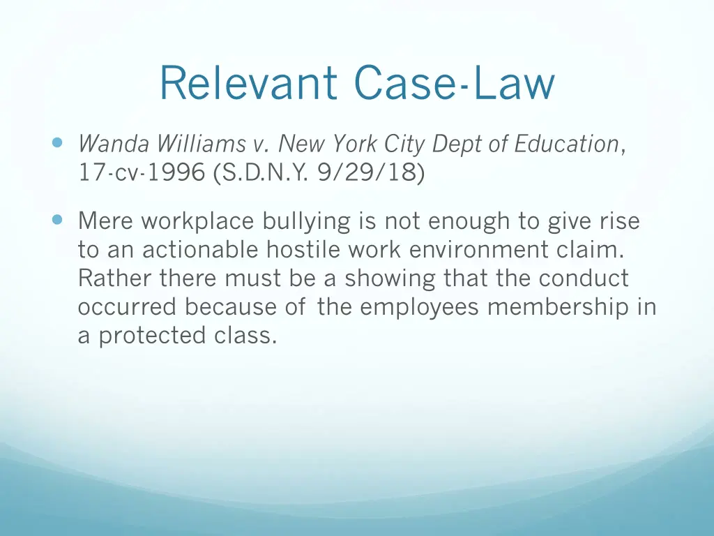 relevant case law 16