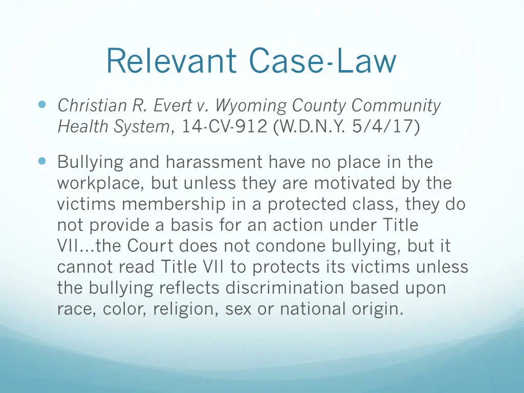 relevant case law 18