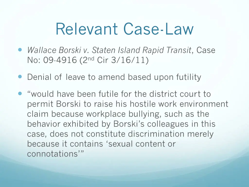 relevant case law 6