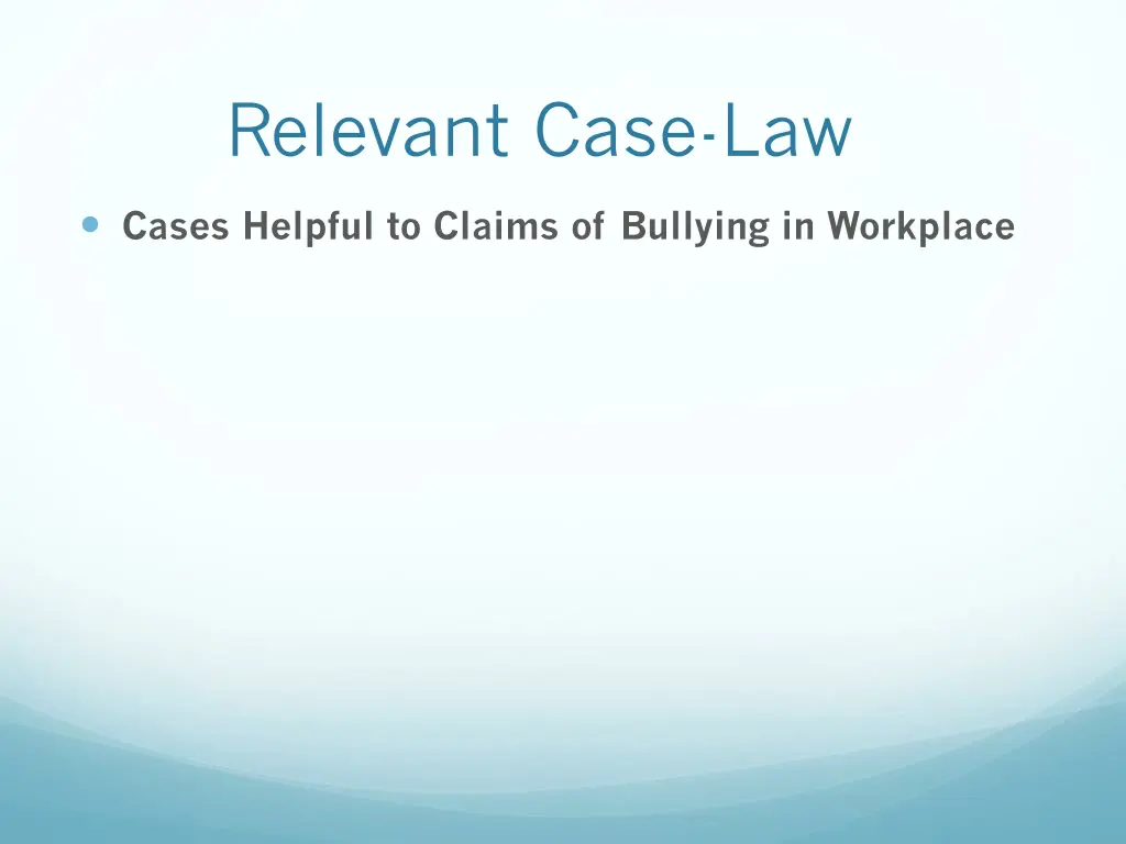 relevant case law