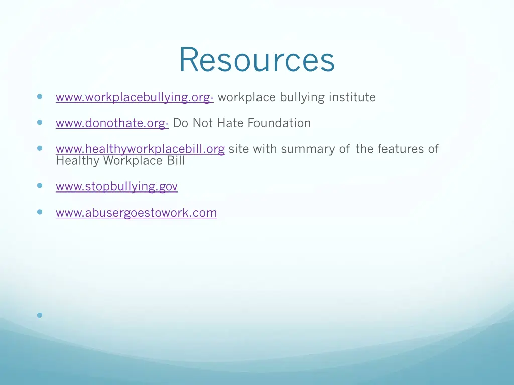 resources