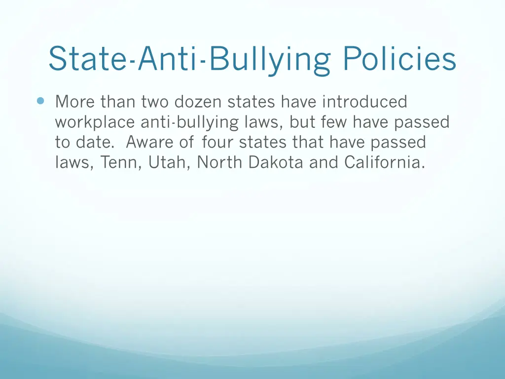 state anti bullying policies