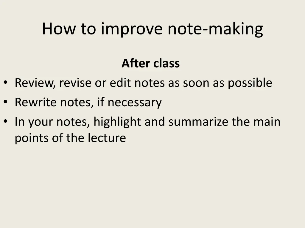 how to improve note making 2