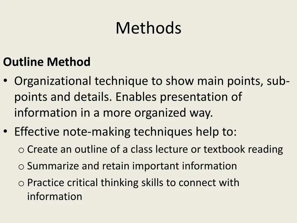 methods 1