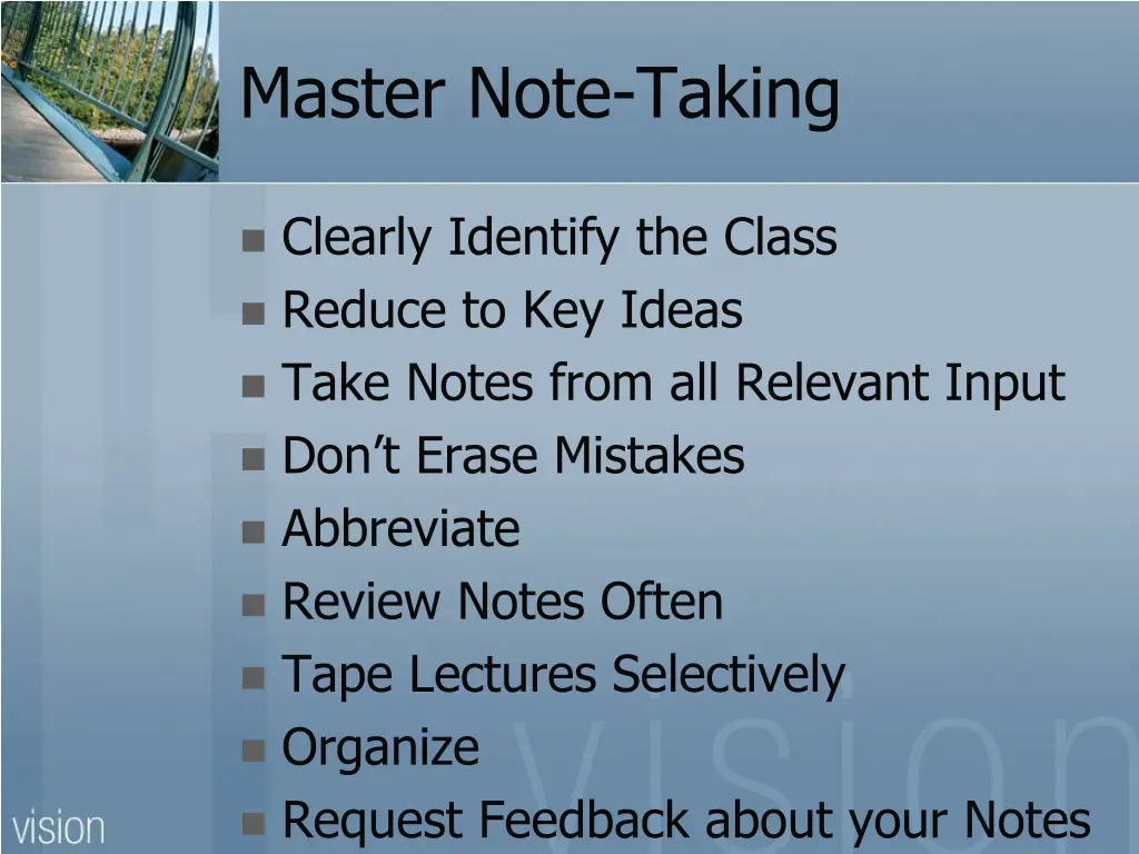 master note taking