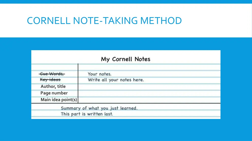 cornell note taking method