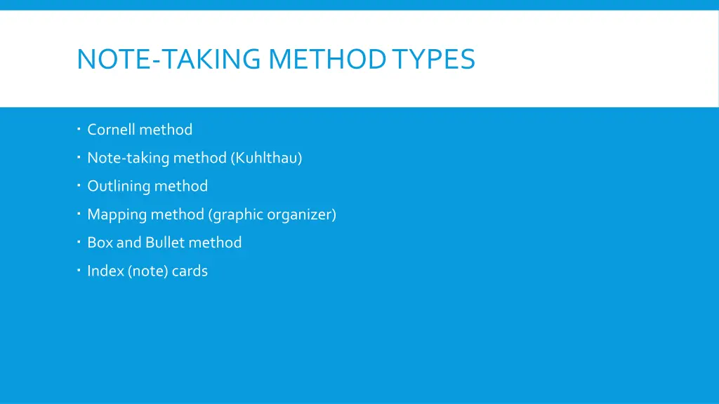 note taking method types