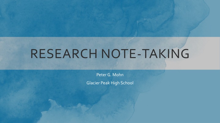 research note taking