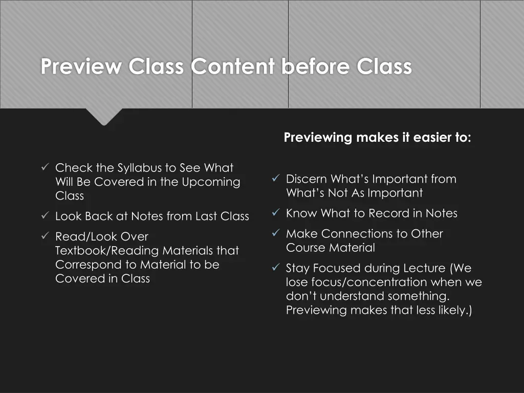 preview class content before class