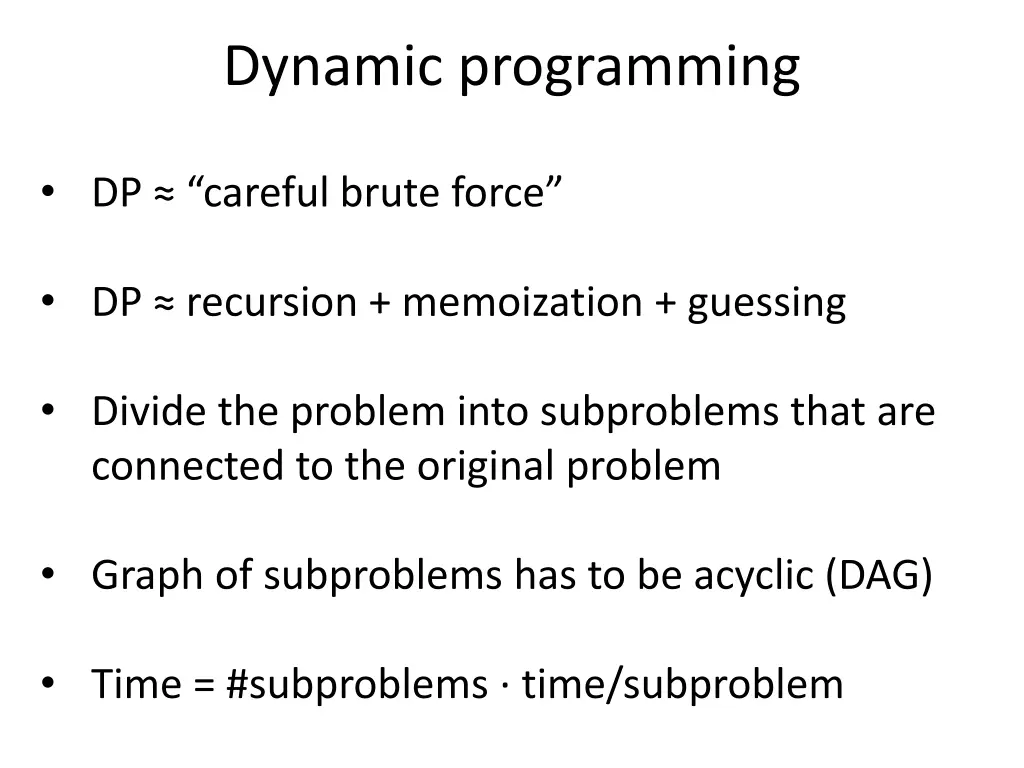 dynamic programming