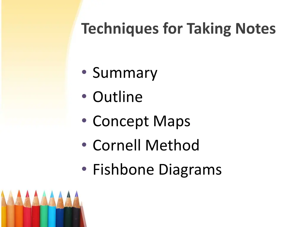 techniques for taking notes 2