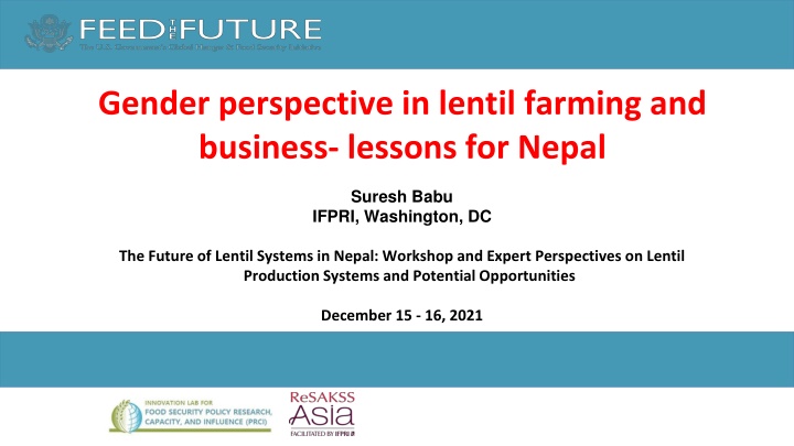 gender perspective in lentil farming and business