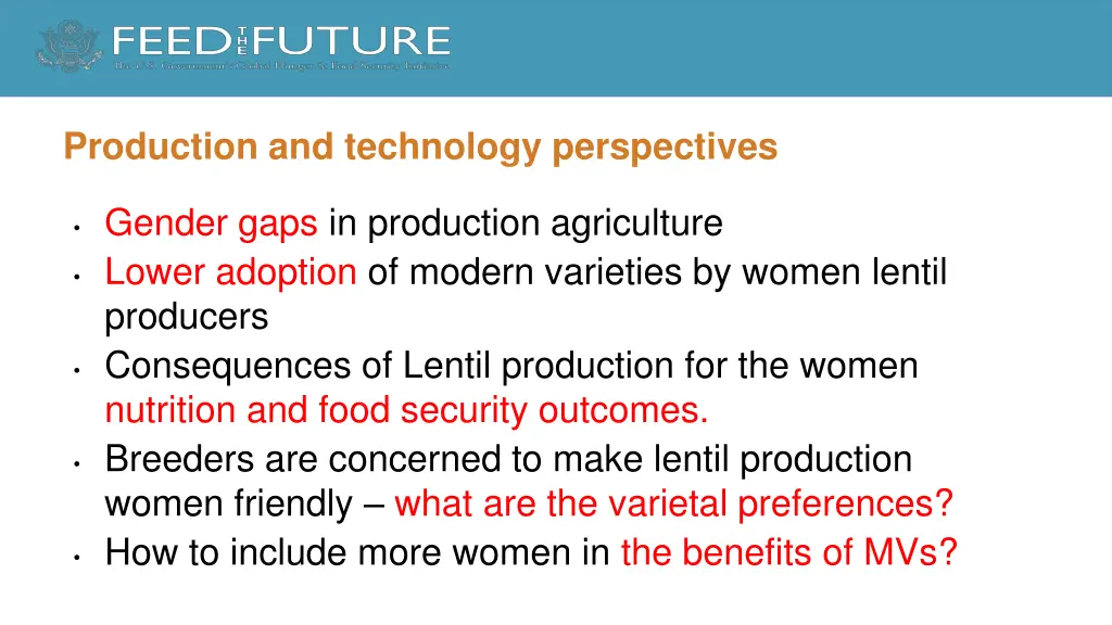 production and technology perspectives