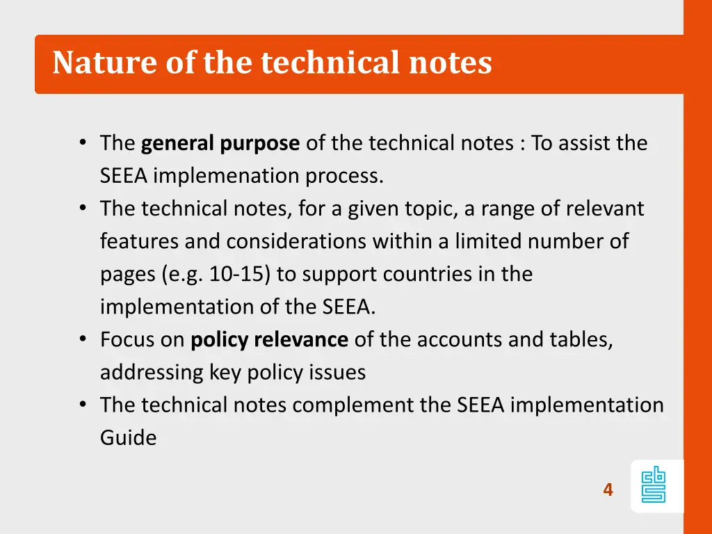 nature of the technical notes