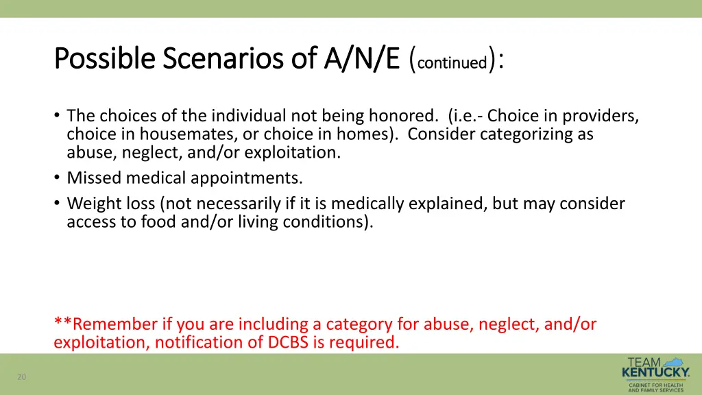 possible scenarios of a n e possible scenarios 1