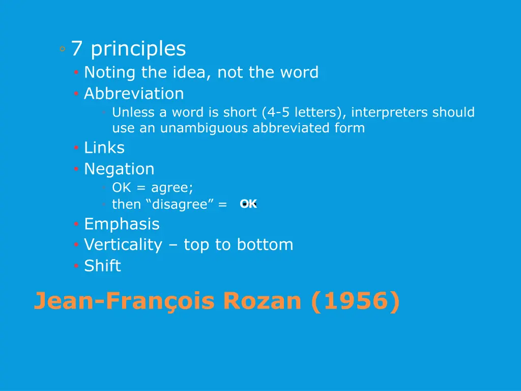 7 principles noting the idea not the word