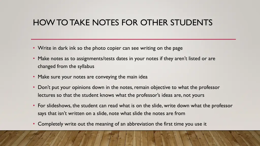 how to take notes for other students 1