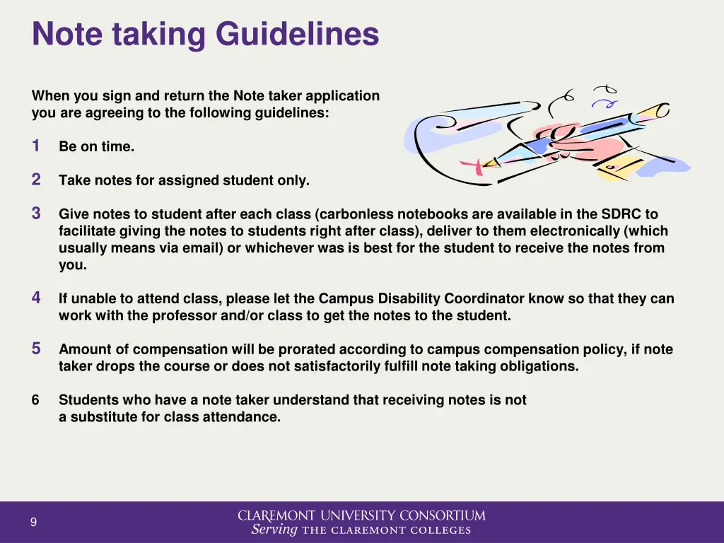 note taking guidelines