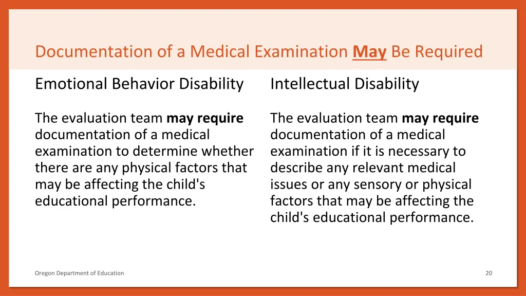 documentation of a medical examination 1