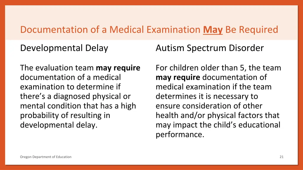 documentation of a medical examination 2