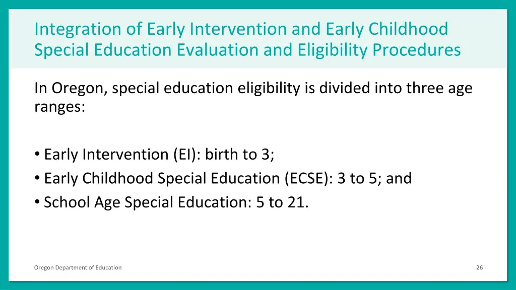 integration of early intervention and early 1