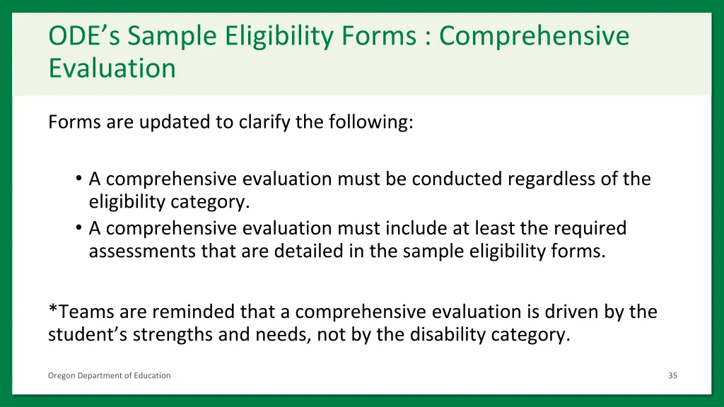 ode s sample eligibility forms comprehensive