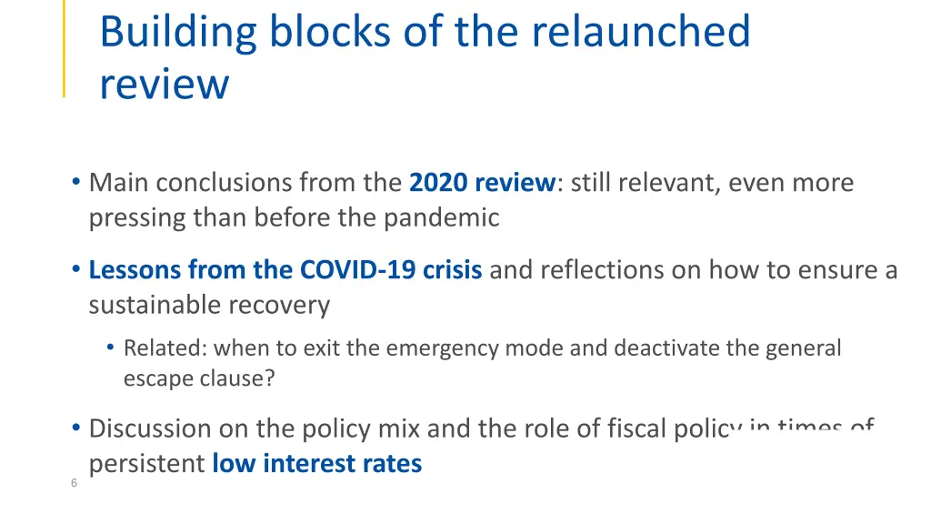 building blocks of the relaunched review