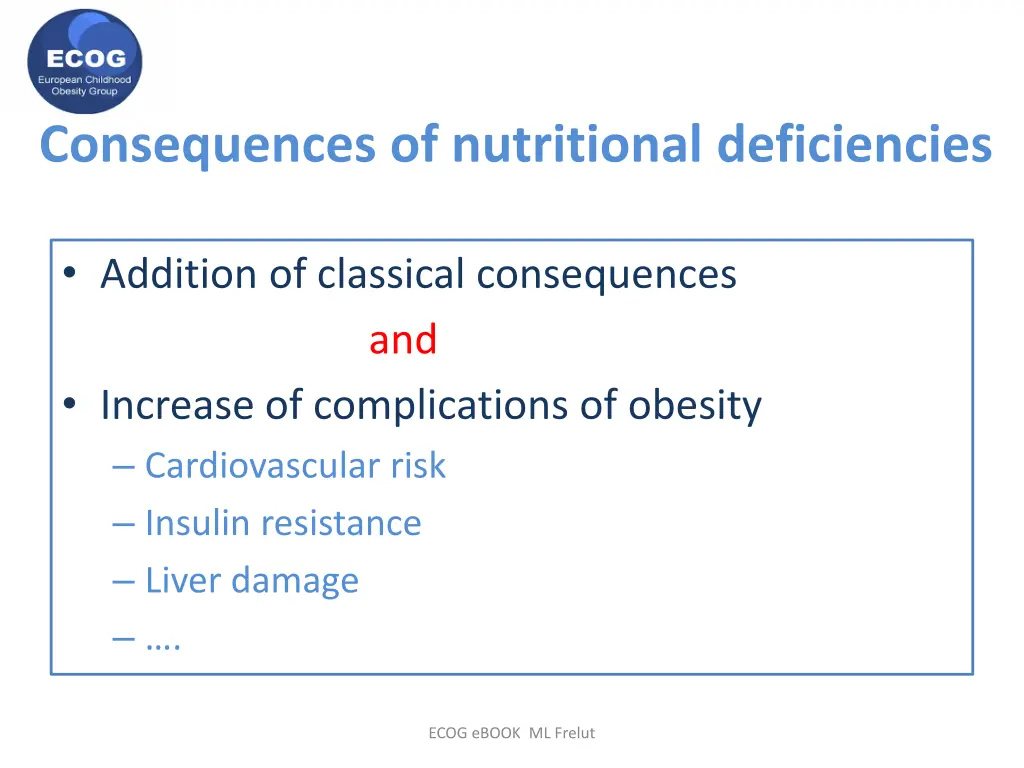 consequences of nutritional deficiencies