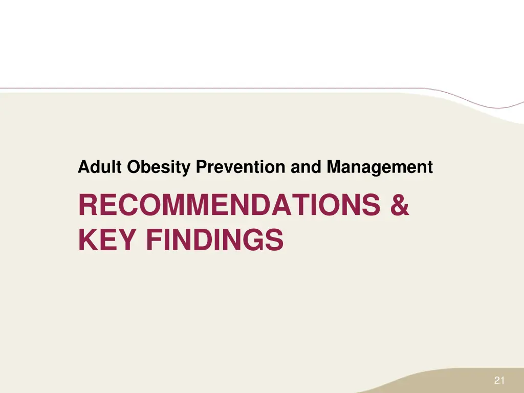 adult obesity prevention and management 1