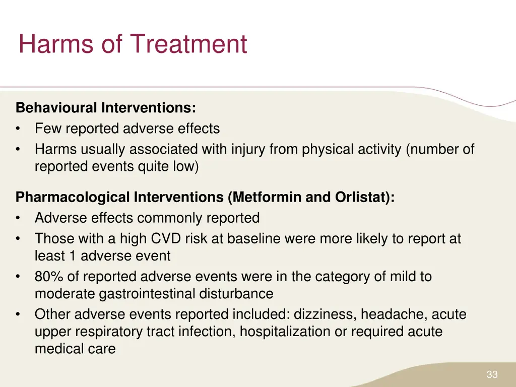 harms of treatment