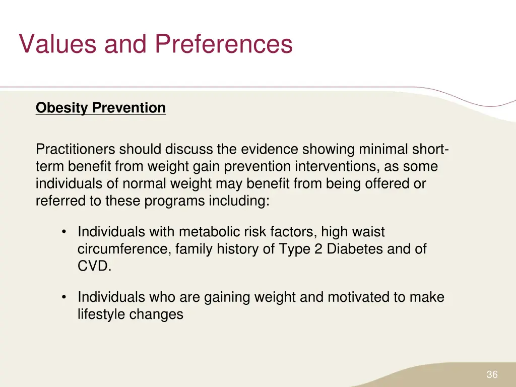 values and preferences