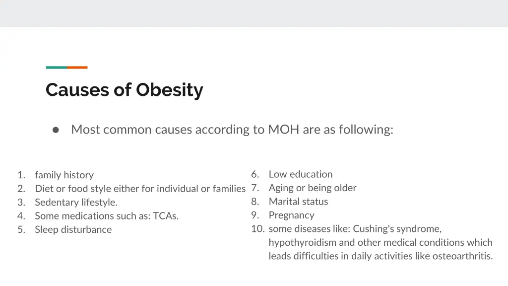 causes of obesity 1