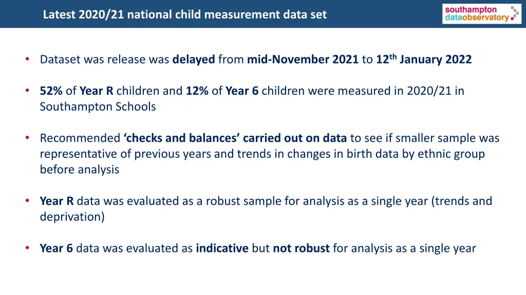 latest 2020 21 national child measurement data set