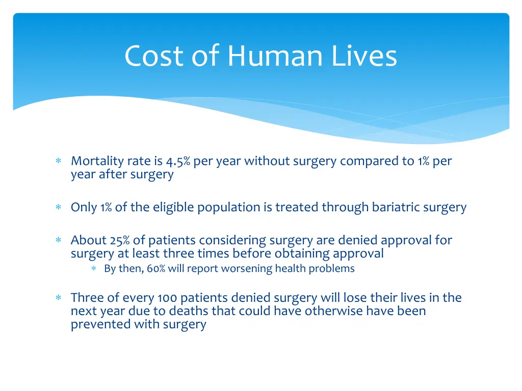 cost of human lives