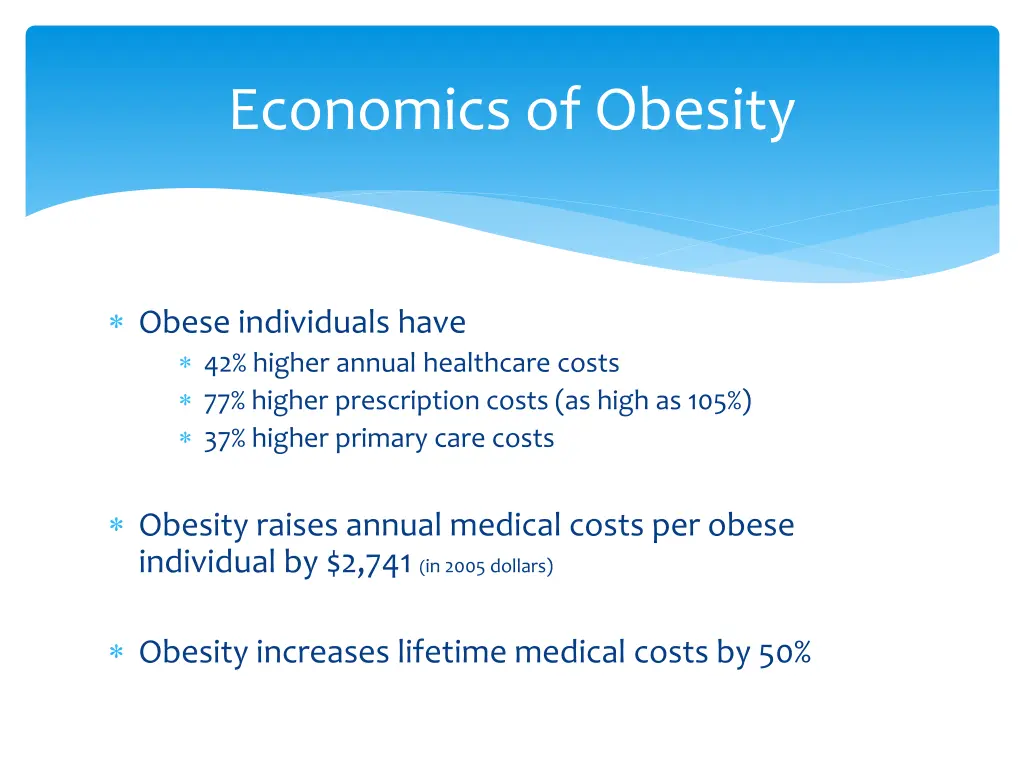 economics of obesity 1