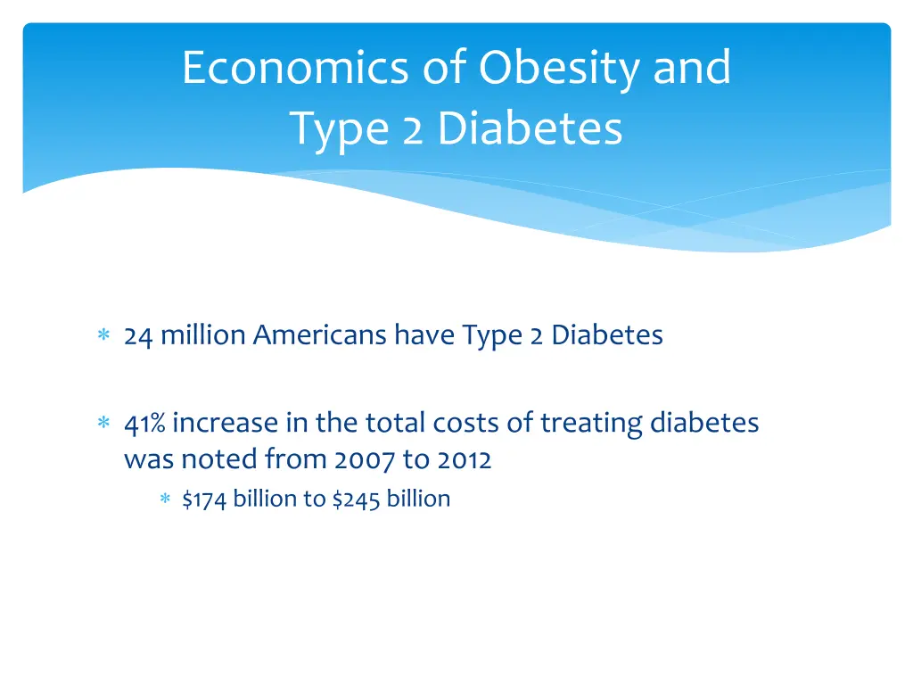 economics of obesity and type 2 diabetes